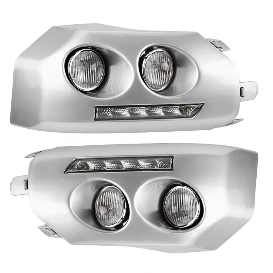 1Pair Car Daytime Running Light DRL LED Daylight Fog Lamp Light for Toyota FJ Cruiser 2009-2013 Car Styling