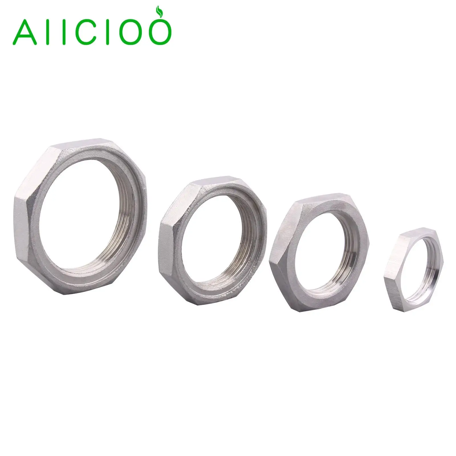 AIICIOO  Stainless Steel Locknut  for AIICIOO BSP/NPT Water Heating Element DN25/DN32/DN40/DN50 z41w 16p high temperature resistant 304 stainless steel flange gate valve steam marine valve dn50 65 80