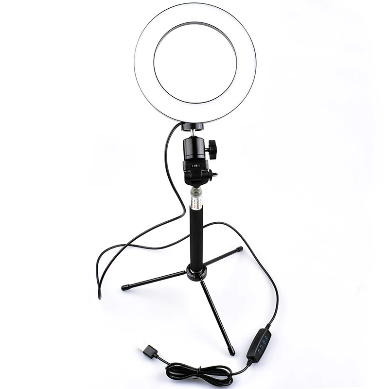 16/26cm LED Photo Studio Light with Stand adjustable Camera Phone Photography Lighting Video Makeup LED Lamp Ring Fill Light Kit