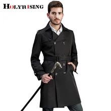 Holyrising Тренч мужское длинное пальто Плюс Размер 7XL 8XL 9XL двубортная куртка manteau homme мужская ветровка 18936-5