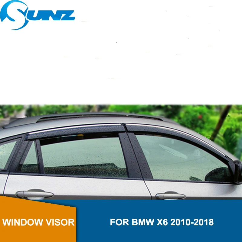 Оконный козырек для BMW X6 2010-2018 боковые оконные дефлекторы защита от дождя SUNZ |