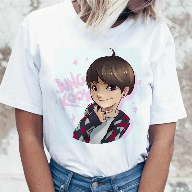 Jungkook Kpop Tシャツ菅 J 願っ女性ジン Jimin V トップ Tシャツ K ポップ韓国ファッションティーおかしい女性 Tシャツ K ポップ Tシャツ Aliexpress