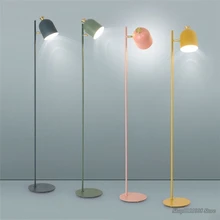 Скандинавские Макаруны напольные светильники СВЕТОДИОДНЫЕ спальня кабинет стол напольный светильник кованого железа вертикальные может вращаться стоячие лампы для гостиной