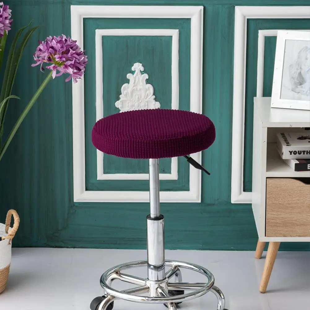 

Round Chair Cover Fabric Round Seat Cover for Bar Stool Rotate Chair Home Chair