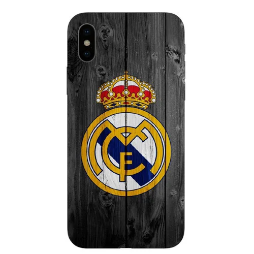Реал Мадрид логотип подарок Мягкий силиконовый чехол для телефона для iPhone XS XR MAX X10 5 5S 5SE 6 6S 6Plus 7 7Plus 8 8Plus - Цвет: TPU
