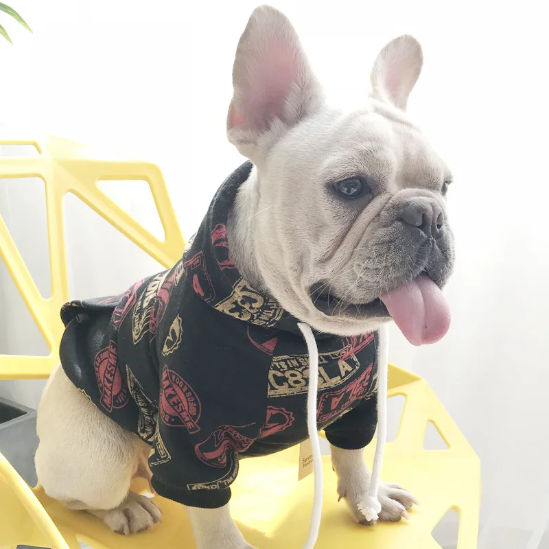 Sport Brand Dog Warm Clothing Coat French Bulldog Hoodie Small Sweaters For Chihuahua With Hoodies Large Dog Cat Hoodie Shirt