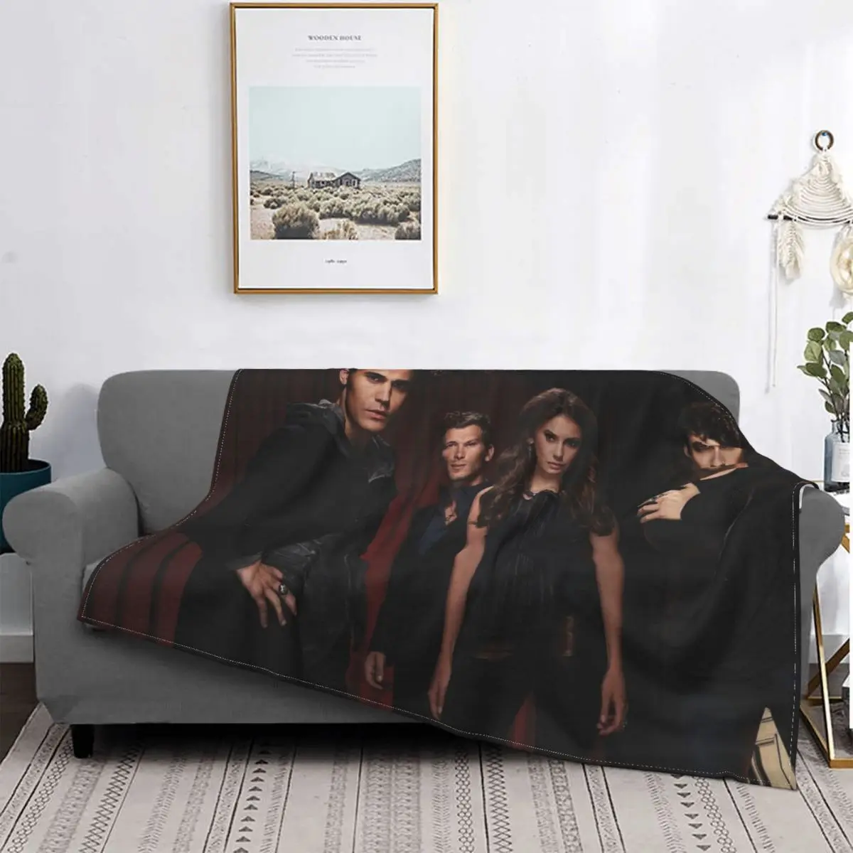 

The Vampire Diaries Carpet Living Room Flocking Textile A Hot Bed Blanket Bed Covers Luxury Blanket Blanket Flannel Blanket
