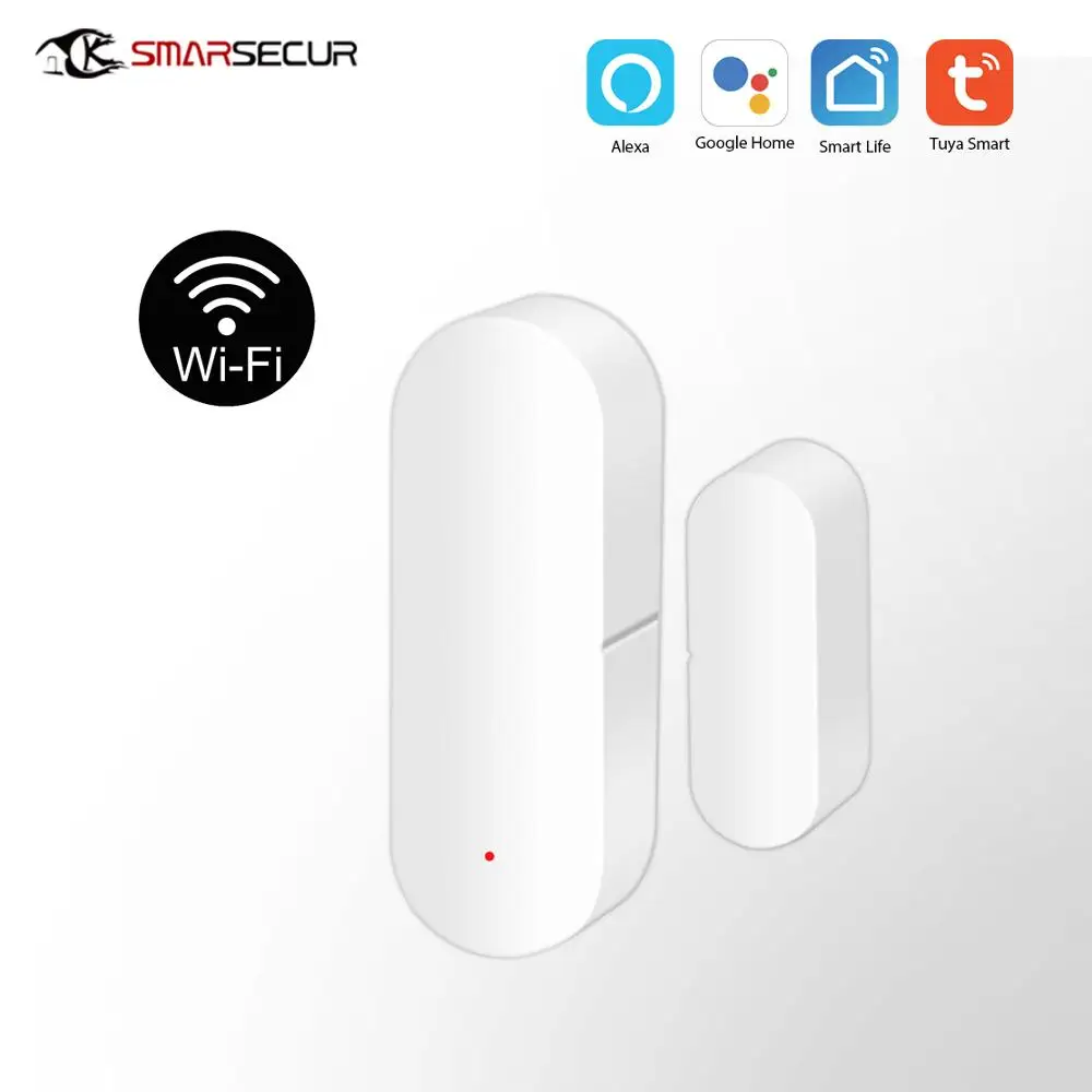 Lepeuxi Sensor de Ventana de Puerta WiFi Detector de intrusi/ón de Puerta Inteligente WiFi Detector de Alarma de Seguridad para el hogar Control de la aplicaci/ón del tel/éfono m/óvil