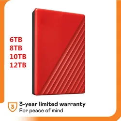 Disque Dur Externe SSD à USB 2.5, Dispositif de Stockage Portable, Capacité de 8/12 To, pour Ordinateur 