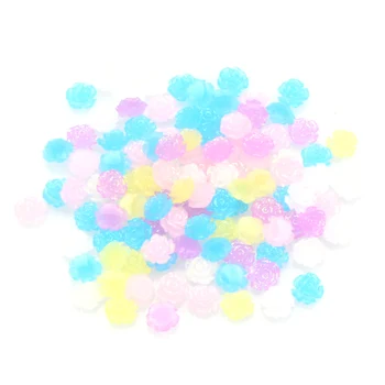 

100Pcs 10mm Mixed Resin Flowers Cabochon Flatback Decoration Crafts Embellishments For Scrapbooking DIY Accessories