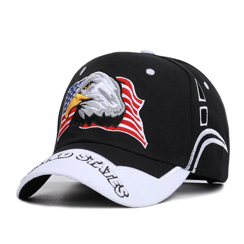 The New Animal Farm Snap Back Trucker Hat Patriotic American Eagle and American Flag Baseball Cap USA 3D Embroidery 2020 grey baseball cap Baseball Caps