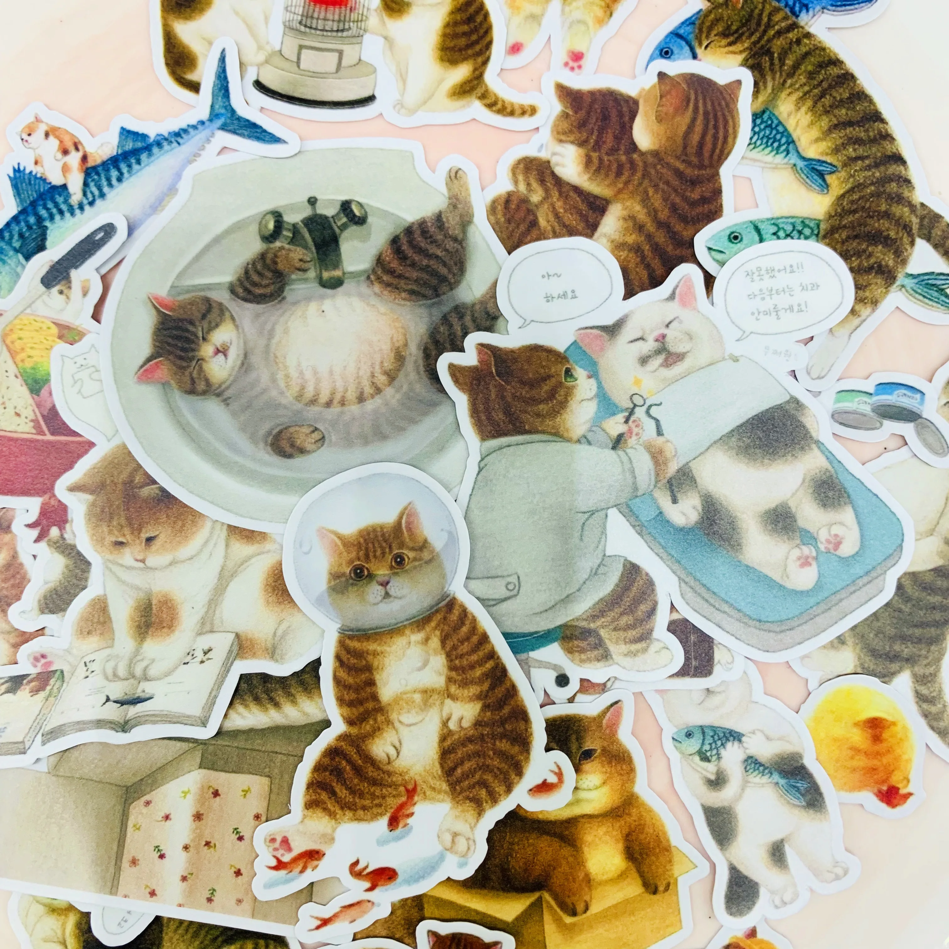 18PCS Cat life sticker for kids homemade book stickers on laptop / decorative scrapbooking DIY | Игрушки и хобби