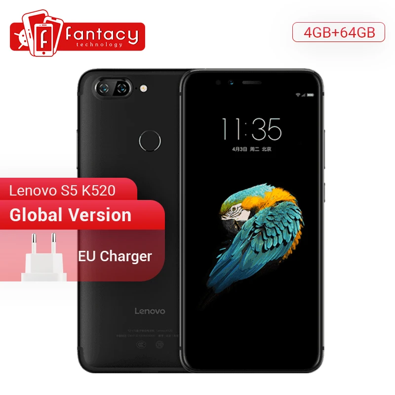  Global Version Lenovo S5 K520 4GB RAM 64GB ROM Snapdragon 625 Octa core Smartphone Dual Rear 13MP C