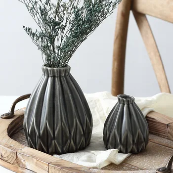 

Ins Creative Ceramic Mini Vase Home Office Furnishings Modern Japanese Simple Home Decoration Accessories Living Room Decoration