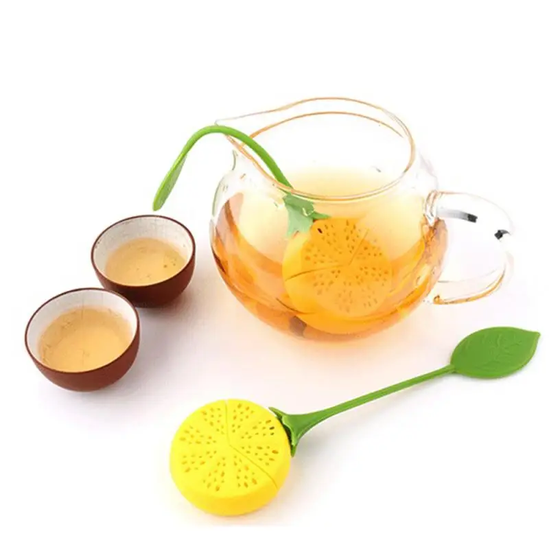 

1Pc Tea Strainer Silicone Strawberry Lemon Design Loose Tea Leaf Strainer Bag Herbal Spice Infuser Filter Tools
