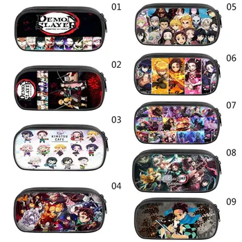 

Demon Slayer Kimetsu No Yaiba Kamado Tanjirou Nezuko Zenitsu Inosuke Cute Printed Zipper Pen Pencil Bag Case Student Gift
