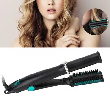 

Dual-use Electric Curling Iron Hair Straightener Hair Curler Comb Styling Tool EU Plug