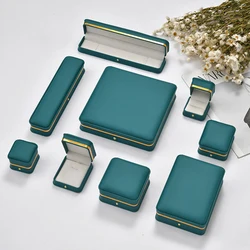 High Quality Leather Jewelry Box Wedding Ring Earrings Necklace Bracelet Box Jewelry Organizer Packaging Box For Jewelry Storage
