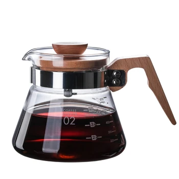 

Ecocoffee New Heatproof V60 Pour Over Glass Range Coffee Server Drip Coffee Pot Coffee Kettle Brewer Barista Percolator maker