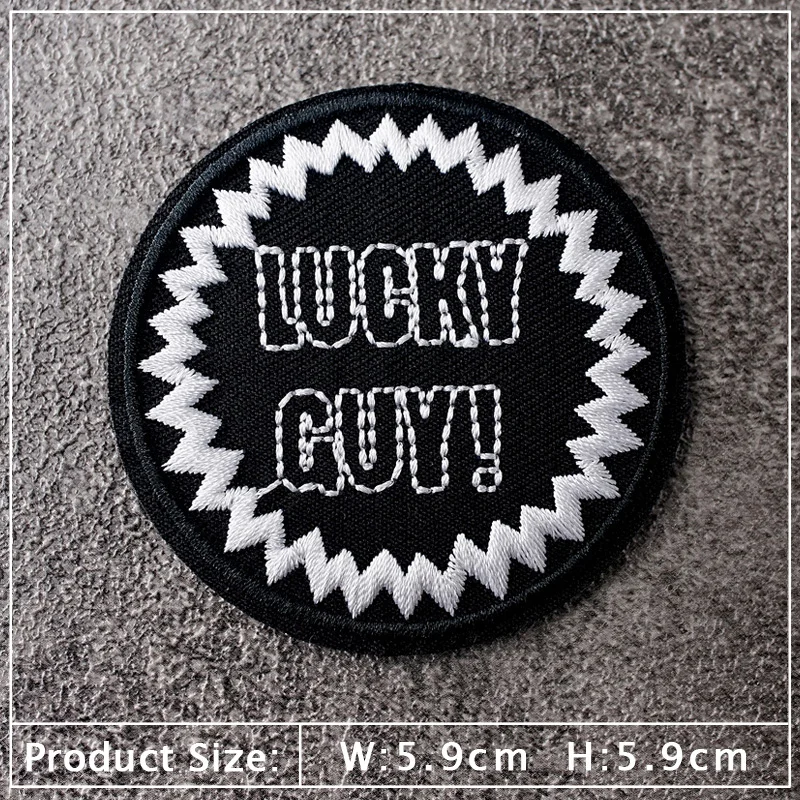 MUSIC WOLF ROCK AND ROLL Patch Embroidery Applique Ironing Sewing Supplies Decorative Badges For Clothing Accessories MAKE WISH