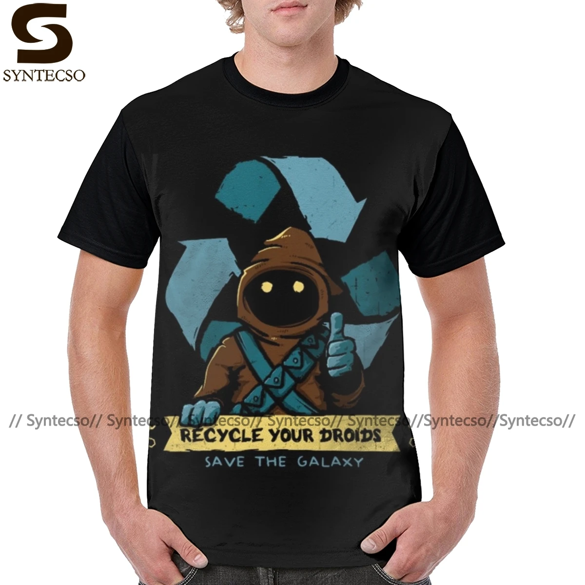 Чужой Футболка повторно использовать ваш футболка с дроидами Мужская
