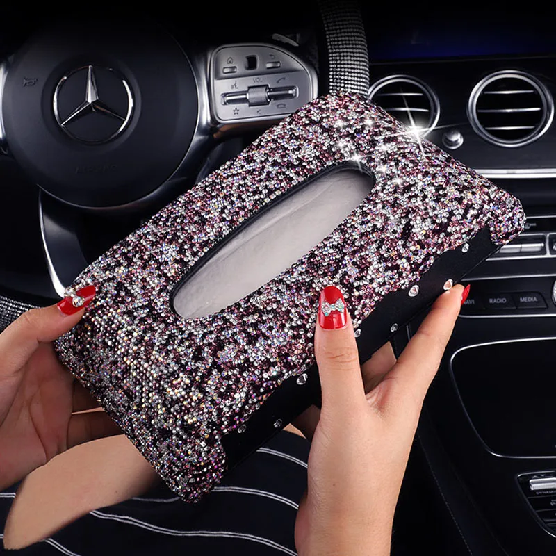 Creative-Bling-Crystal-Car-Tissue-Box-Visor-Type-Glitter-Diamond-Tissue-Box-Cover-Paper-Holder-for-Girls-Women-Car-74
