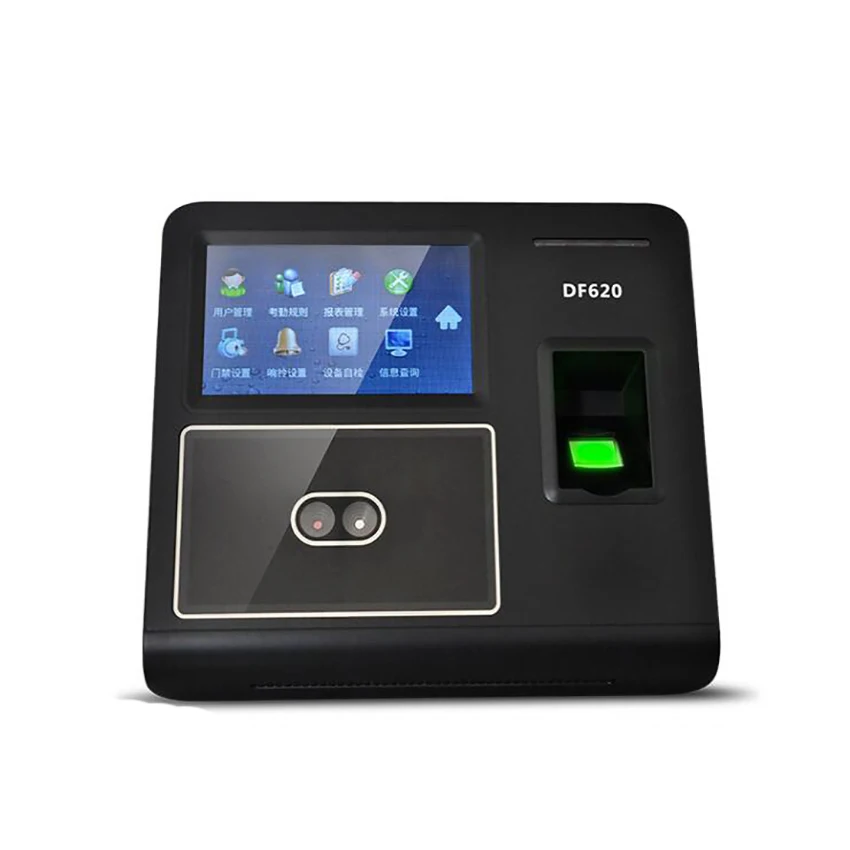 

Face Fingerprint Time Attendance Machine Employee Checking-in Recorder DC 5V Facial Recognition Access Controller USB U-Disk