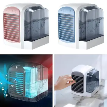 

Practical Mini USB Charging Desktop Fan Air Conditioning Fan Office Home Water Cooling System Fan Summer Cooler