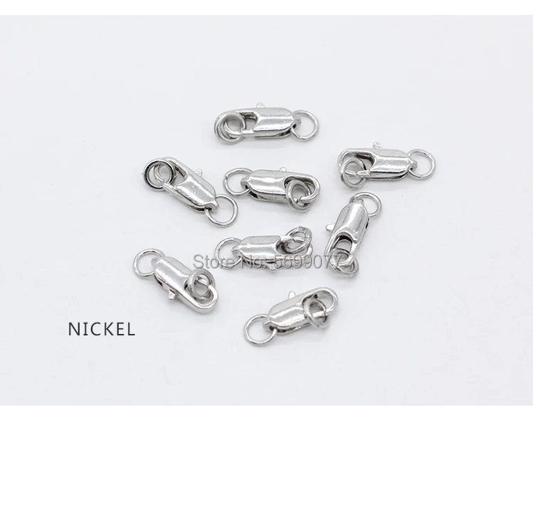 20 teile/los Drehverschluss Mit Offenen Jump Ring Halskette Armband Karabinerverschluss Haken Für DIY Schmuck Machen Liefert Zubehör – Detail 8