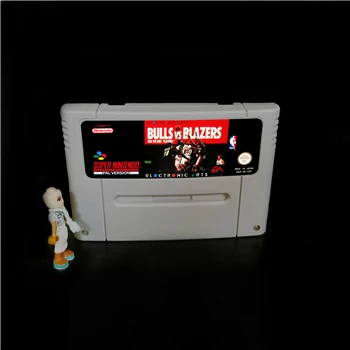 Bulls vs Blazers and the NBAed Playoffs-картридж для экшен-игр EUR версия 16 bit 46 pin