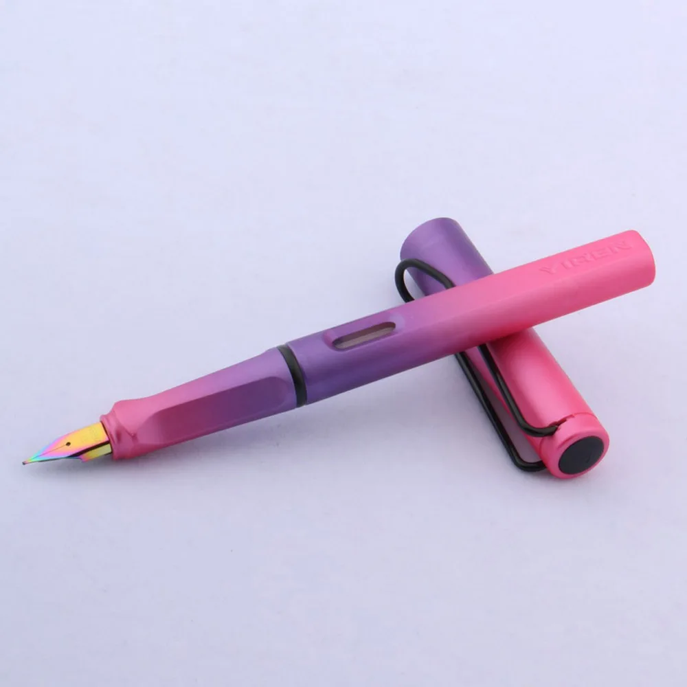 Студенческая подарочная ручка Северные огни цвет градиентный титановый сплав гладкая EF отделка авторучка - Цвет: A4