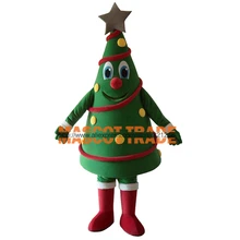 Hot Sales Green Christmas Tree Mascot Costume for Halloween party event