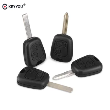 

KEYYOU 20PCS/LOT 2 Button Remote Key Fob Car Key Case Shell For Citroen C1 C2 C3 C4 C5 C6 Saxo Xsara Picasso Berlingo