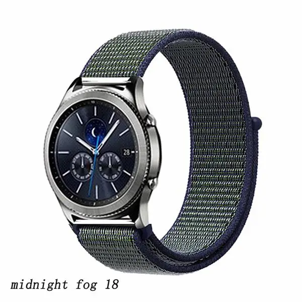 midnight fog 18 Gear s3 Frontier ремешок для samsung Galaxy watch 46 мм активный 2 42 мм amazfit ремешок Bip 20 мм 22 мм ремешок для часов huawei watch gt ремешок - Цвет ремешка: midnight fog 18