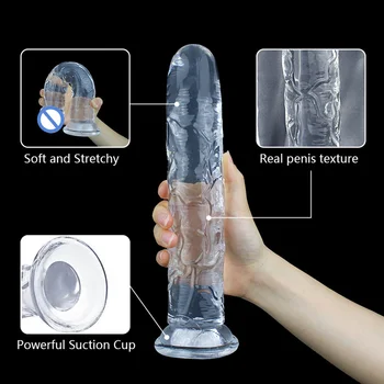 Realistic Dildo With Super Strong Suction Cup Sex Toys for Woman Penis G-Spot Simulation 4