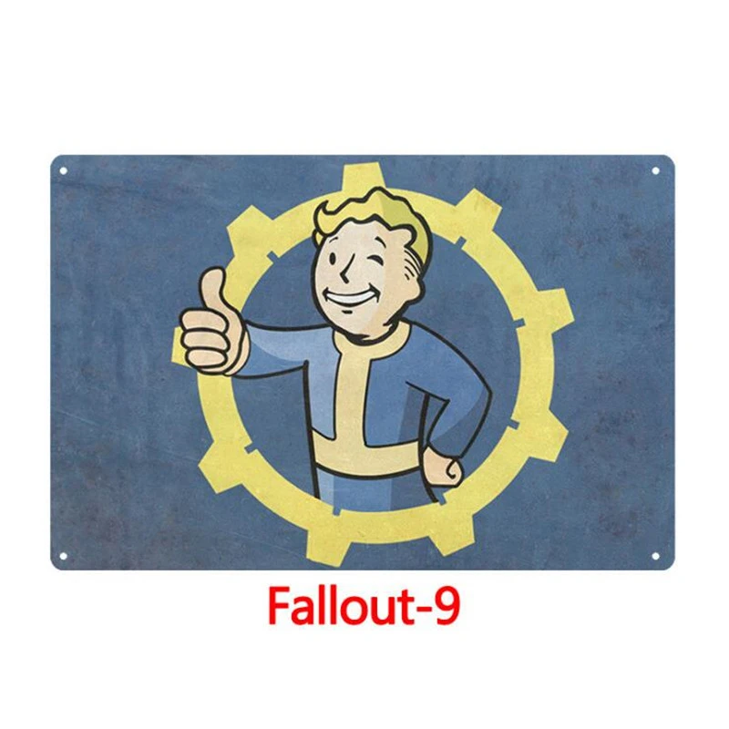 Ретро металлический оловянный плакат с подписью fallout 3 4 Игра металлический знак паб домашняя доска металлический винтажный домашний Декор настенный Декор Бар Украшение - Цвет: Style9