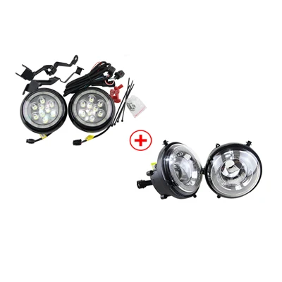 Подходит для Mini Cooper R55 Clubman R57 R58 R60 R61 Paceman E4 R87 передние светодиодные фары DRL с передним бампером мини ралли - Цвет: DRL W Rally Light