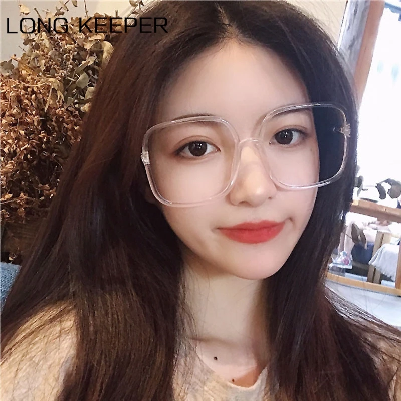 

Oversized Square Glasses Frame Women PC Eyeglasses Frame Vintage Reading Glasses Clear Lens Optical Spectacle Frame Eyewear