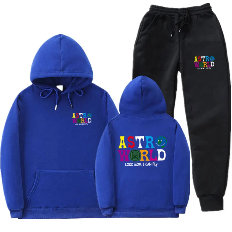 Разноцветные толстовки с капюшоном ASTROWORLD, комплекты брюк, мужская и женская мода, уличная одежда с надписью «MoM I Can FLy», спортивный костюм, штаны, костюм