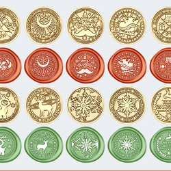 Sceau de laque de feu série noël, sceau de cire de feu, bénédiction, Bronze, pour compte à main 