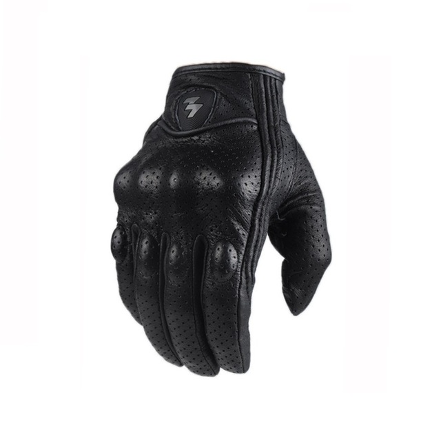 Gloves black Racing Genuine Leather Motorbike white Road Racing Team Glove men summer winter