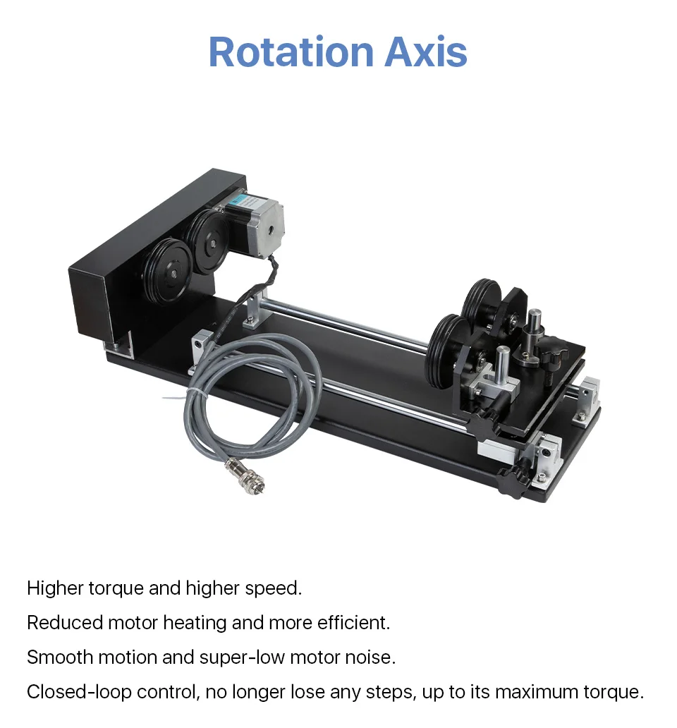 Cloudray вращатель для гравировки крепление с роликами шаговые двигатели для лазерной гравировки резка машины Модель A