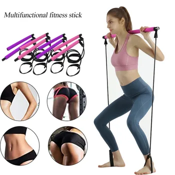 

Yoga Resistance Stick Pilates Stick Bodybuilding Gym Tube Elastic Bands Fitness Tool Training Exercise Tool
