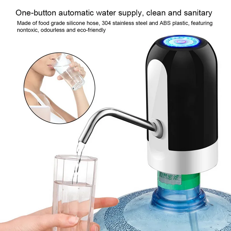 USB зарядка Электрический диспенсер для воды портативный галлон питьевой бутылки