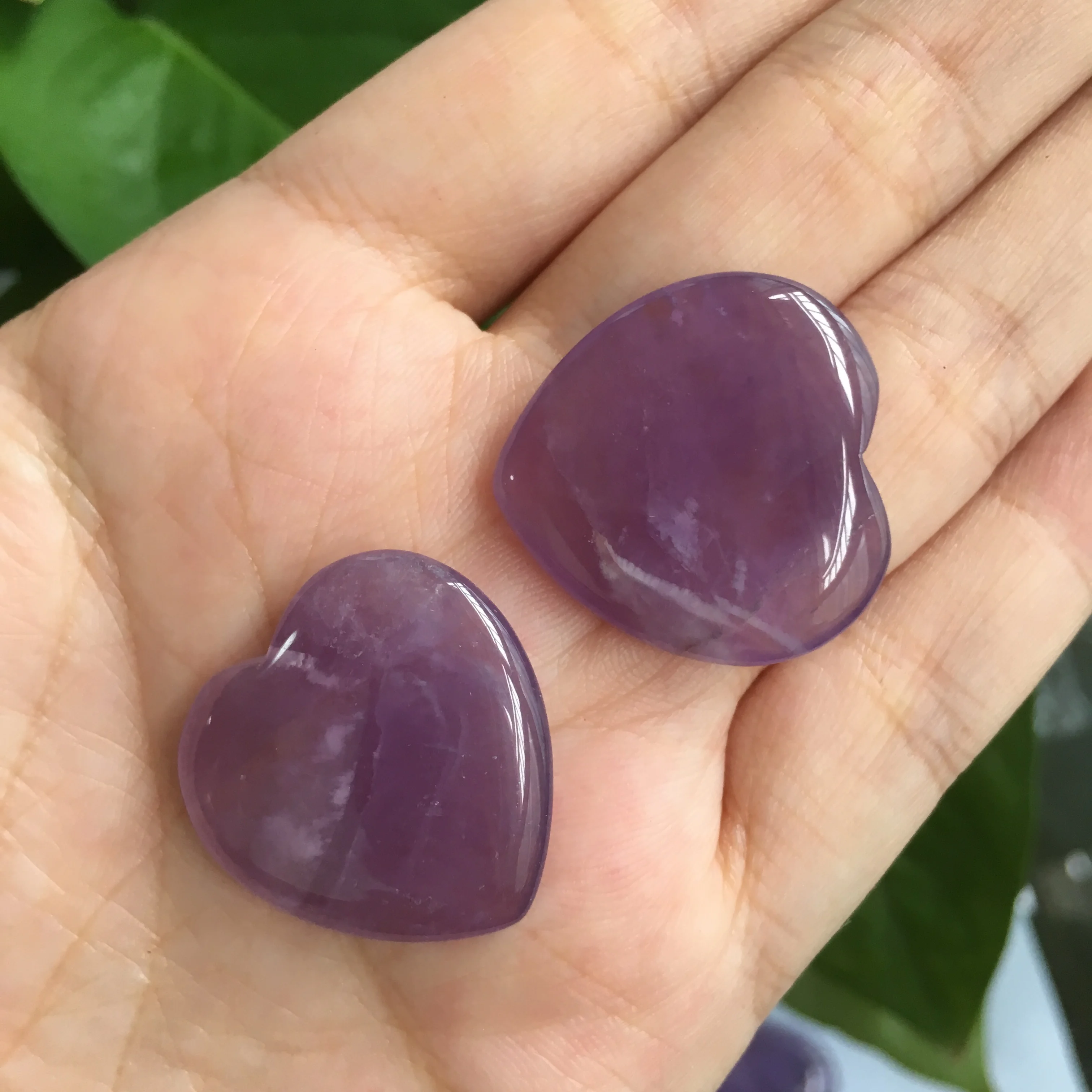 natural amethyst crystal heart for home decoration healing crystals wedding