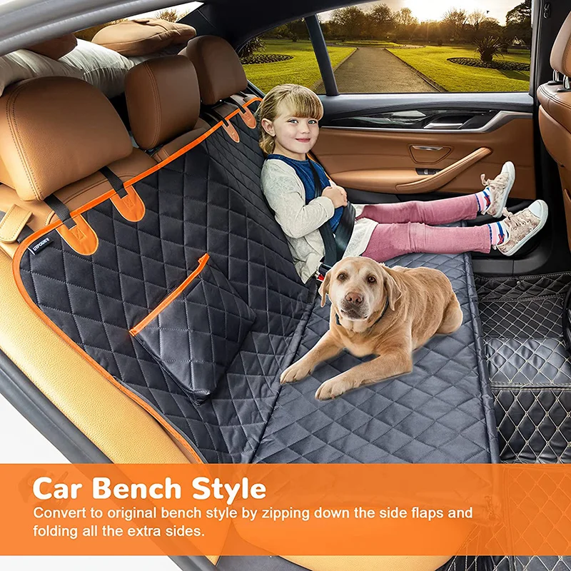 Benepaw Dog Car Seat Cover Waterproof Heavy Duty Scratch Proof Nonslip Durable Soft Pet Seat Cover Hammock For Cars Trucks SUVs car umbrella shade