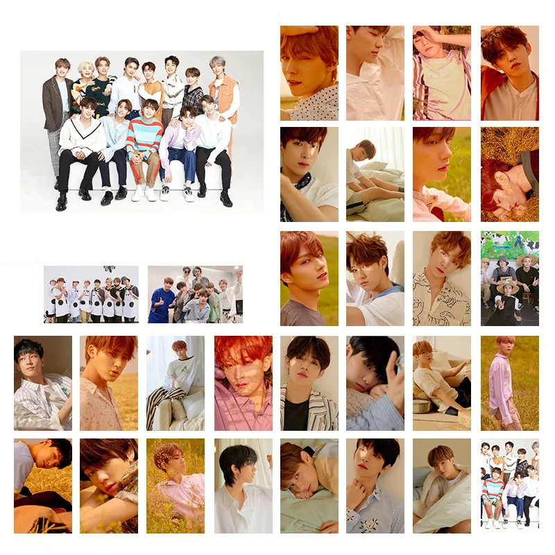 Kpop NUEST SEVENTEEN группы те же фото карты LOMO открытки 30 шт./компл. 88x56 мм
