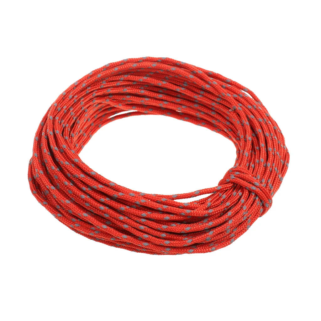 15m 2.5mm Reflective Guyline Camping Canopy Tent Shelter Guy Line Cord Paracord