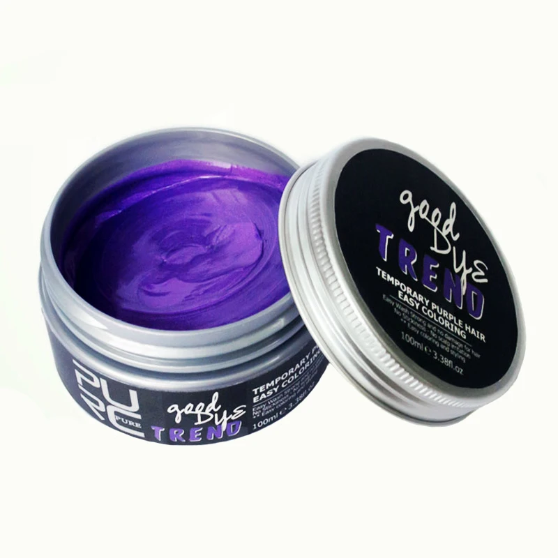 Vegan Hair Paint Wax Washable Purple Hair Dye Temporary Colorful Hair Wax  Nontoxic No Sticky Styling Hair Cream 100ml _ - AliExpress Mobile