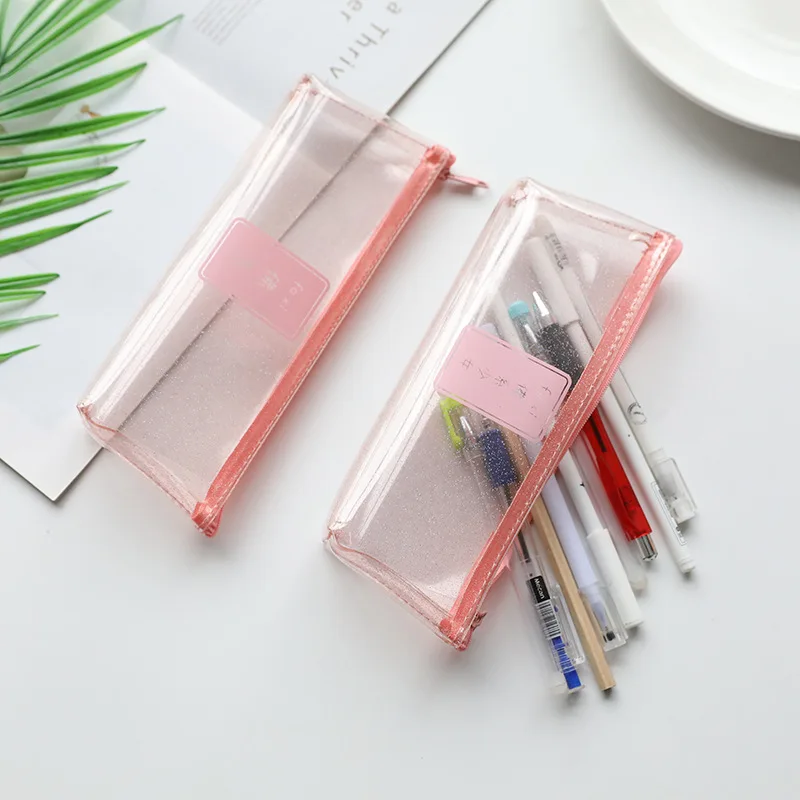 

Cute Creative Buddha GIRL'S Hipster Simple Large-Volume Pencil Case Transparent Stationery Bag Primary School STUDENT'S Lead Pen